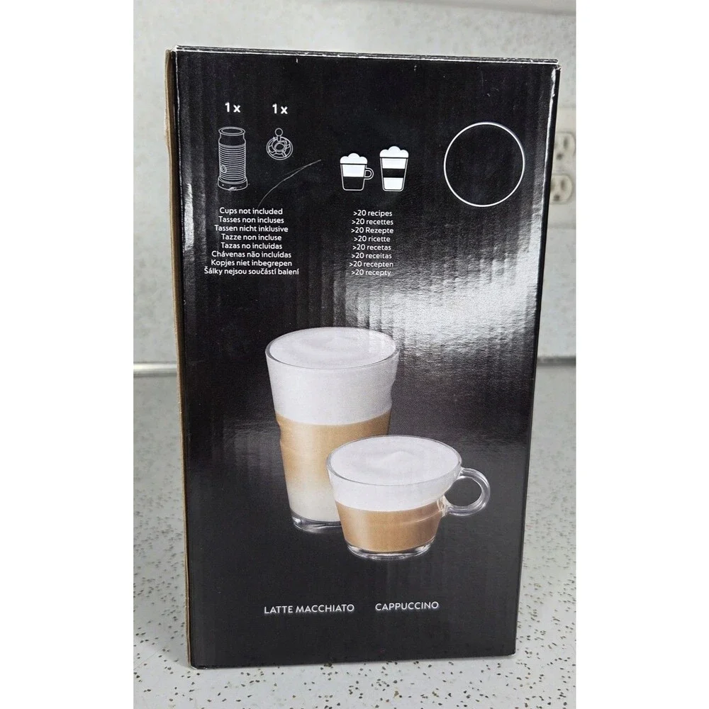 Nespresso Aeroccino 3 Electric Milk Frother Black 120V 60Hz 450W New Open Box